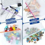 10pcs Mesh Zipper Pouch Bags, 10 Sizes Zipper Bags for Organizing, Mesh Bags With Zipper, Plastic Zipper Pouches, Black Zipper Pouches for Puzzle, Board Game Storage, Travel Pouch