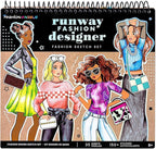 Fashion Angels Fashion Runway Portfolio - Fashion Design Sketch Book with Stencils & Stickers - Ages 8 & Up
