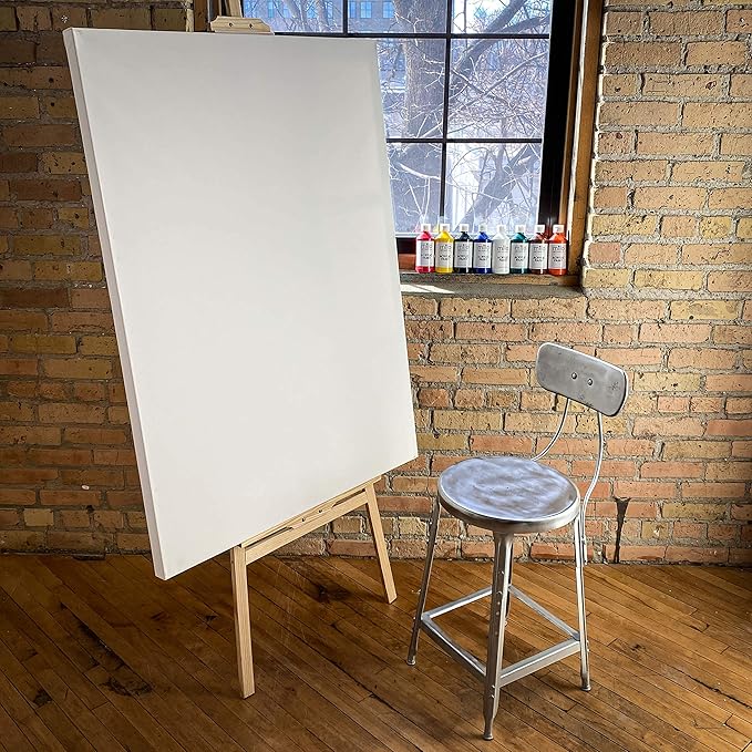 milo Stretched Artist Canvas | 36x36 inches | 2 Pack | 1.5” inch Thick Gallery Profile | 11 oz Primed Large Canvases for Painting, Ready to Paint Art Supplies for Acrylic, Oil