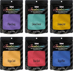 U.S. Art Supply Jewelescent Mica Pearl Pigment Powder Kit, 6 Basic Colors, 3.5 oz (100g) Pouches - Cosmetic Grade, Epoxy Resin Color Pigment, Mica Powder for Resin, Soap, Slime, Candle Dye, Art