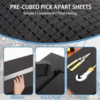 Pick and Pluck Foam Inserts, Pre-cubed Pick Apart Sheets for Crafts Toolbox Game Box Camera Cases Drawer Storage (4Pcs 16 x 12 x 2 Inch)