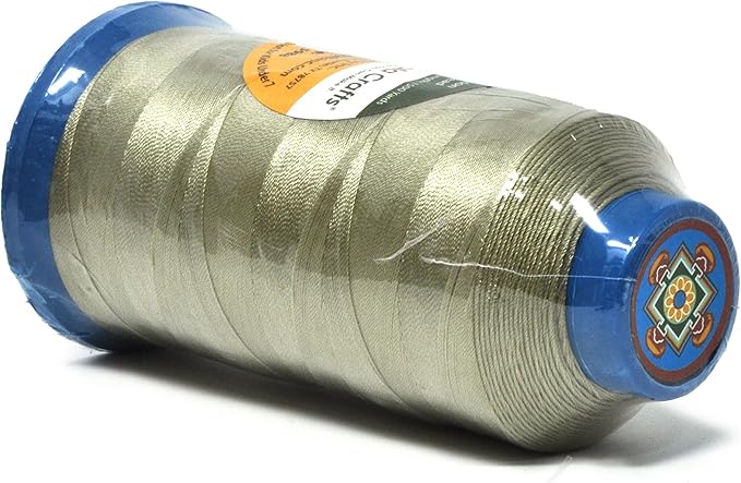 Mandala Crafts Bonded Nylon Thread Beige Heavy Duty Sewing Threads - 1500 YDs Size 69 210D T70 Tex 70 Thread for Leather Jeans Weaving Outdoor Marine Upholstery Threads