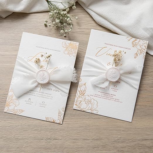 PONATIA Wax Seal Stickers - 50 Pcs Self- Adhesive Wedding Seal Stickers, Light Blush Pink Wax Seals, Perfect for Invitation Cards, Envelopes Christmas Cards, Gift Wrapping, Party Menu Decor
