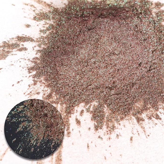 Ceya Chameleon Mica Powder, 1.8oz/ 50g Aurora Borealis Chrome Nail Powder, Cosmetic Grade Pearlescent Effect Color Shift Pigment for Epoxy Resin, Makeup, Nail Polish,Soap Dye,Candle Making,Slime,Paint