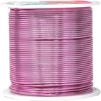 Mandala Crafts 18 Gauge Anodized Aluminum Craft Wire for Jewelry Making - 450 FT Colored Flexible Silver Copper Gold True Blue Purple Pink Wire - Bendable for Bonsai Armature Crafting Sculpting