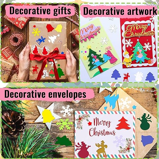 Paper Punch Shape Hole Puncher Craft Punches 1 inch Christmas Punches Scrapbooking Punch Snowflake Punch Deer Punches Bell Puncher for Paper Craft Cardstock Arts DIY Projects