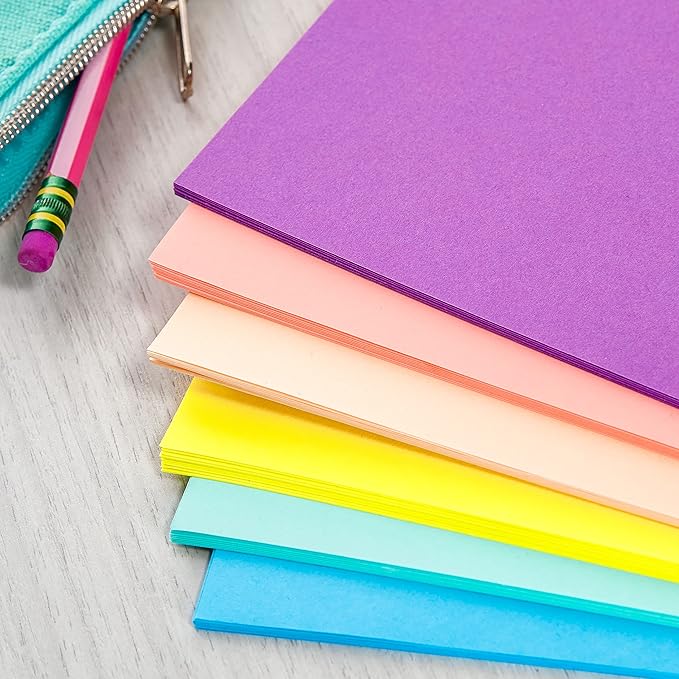 Astrobrights Colored Paper, 8.5" x 11", 24 lb/90 gsm, Playful 6-Color Assortment, 120 Sheets (91022)