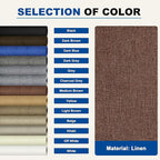 KING MOUNTAIN Linen Repair Patches, Self-Adhesive Linen Fabric Patches, 4 X 63 inch Extra Size, Multi Color, Can be Used for Linen Sofa Repair and Linen Clothes Repair (Medium Brown)