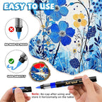 Art+soul Acrylic Paint Markers, 12 Colors - Soft Brush Tip & Automatic Ink Control System, Big Volume Ink for Rock Painting, Paper, Wood, Stone, Canvas, Glass Surfaces, DIY Crafting & Art Supplies