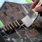 Jerry's Artarama InstaVar™ Gloss Picture Varnish & Varnish Brush Sets - Perfect for Varnish Paintings, Artists, Professionals, Restoration, & More! - 8.4oz Bottle w/ Set of 6 Brushes