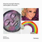 Hemway Polyurethane & Epoxy Resin Glitter 100g / 3.5oz Metallic Crystal Flake Additive for Flooring Jewelry Tumblers Glass Pigment - Extra Chunky (1/24" 0.040" 1mm) - Fluorescent Purple