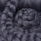 Merino Silk Luxe Tonal Designer Blend. Superfine Merino, Mulberry Silk, Tussah Silk. Top Roving for Spinning or Felting. Moon Shadow 1oz