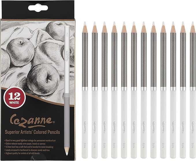 Creative Mark Cezanne Premium Colored Pencils Black Set of 12 - Highly-Pigmented Coloring Pencils for Drawing, Blending, Coloring, and More