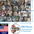 Think2Master Cute Cats 500 Pieces Jigsaw Puzzle Featuring heartwarming Kittens and Cats. Fun Toy Teens, Seniors & Families. Great Gift for Kids Ages 13+ Size: 26.8” x 18.9”