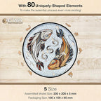 EWA Home Décor – Kois Small 80 Pieces – Wooden Jigsaw Puzzle for Adults – Perfect for Artistic Home Decoration and Mindful Relaxation
