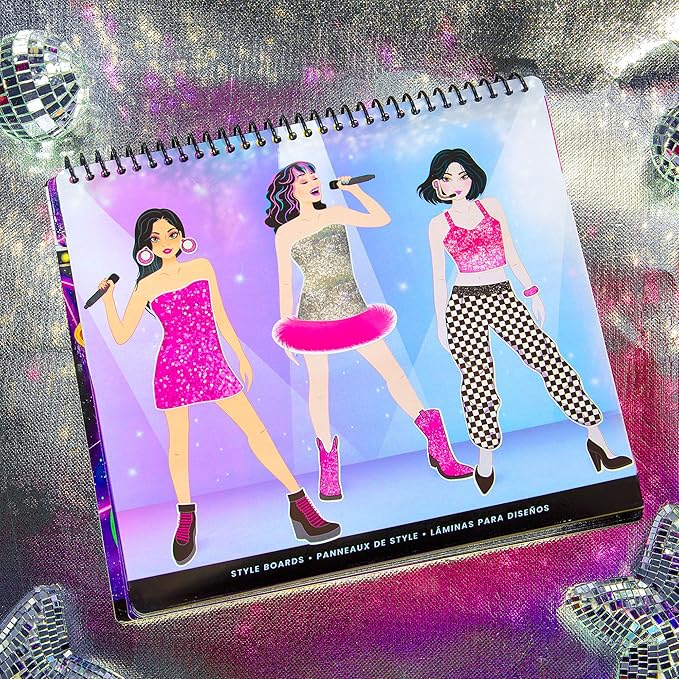 Fashion Angels Live! in Concert Sticker Stylist Fashion Set, Includes Concert Venue Style Boards, Popstar Silhouettes & 600+ Stickers, Ideal Gift for Kids & Teens