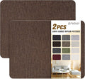 KING MOUNTAIN Coarse Linen Repair Patches, Self-Adhesive Linen Fabric Patches, 8X11 inch 2 PCS, Multi Color, Can be Used for Linen Sofa Repair and Linen Clothes Repair(8" x 11"-2PCS,Coffee Brown)
