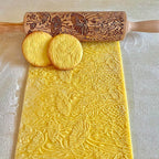 WILD POPPY Embossing Rolling Pin with Flowers Pattern. Dough and Clay Roller for Embossed Cookies and Pottery. Cookie and Ceramic Stamp. Backing Gifts for Women by Algis Crafts