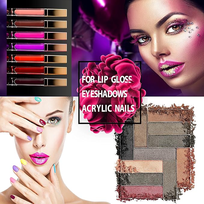 TECHAROOZ Mica Powder Set - 24 Cosmetic Grade Pigment Colors (10g Each) for Soap Making, Epoxy Resin, Lip Gloss, Nails, Bath Bombs & Slime
