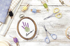 Beaditive Sewing and Embroidery Scissors Set (2 pcs) Curved and Straight, Sharp, Stainless-Steel Design | Precision Tips, Ergonomic Rubber Handle Grip | Small, Compact DIY Use (Extra Sharp)
