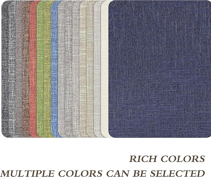 Fine Linen Repair Patches, Self-Adhesive Linen Fabric Patches, 8X11 inch Extra Size, Multi Color, Can be Used for Linen Sofa Repair and Linen Clothes Repair(8" x 11", Dark Blue 1.0)